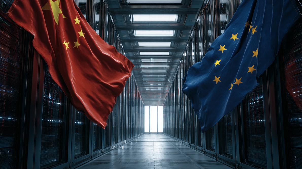 L'immagine illustra il cambio nel mercato dei prodotti di cybersecurity con il passaggio a fornitori dalla Cina