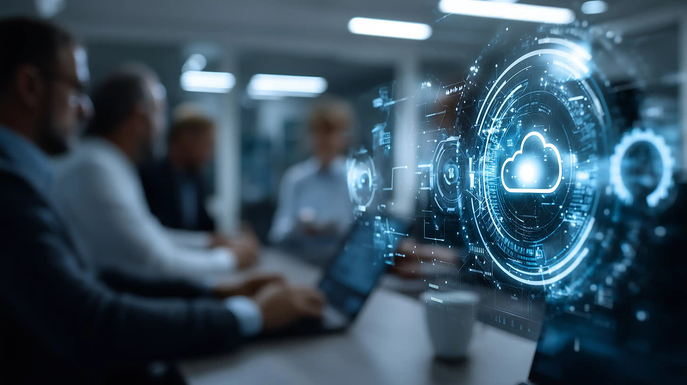 Immagine generata tramite AI che illustra la sempre più forte importanza del tema della cybersecurity nelle discussioni del board aziendale